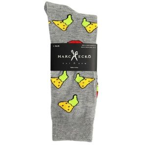 Marc Ecko Chips and Dip Gray Novelty Dress Socks